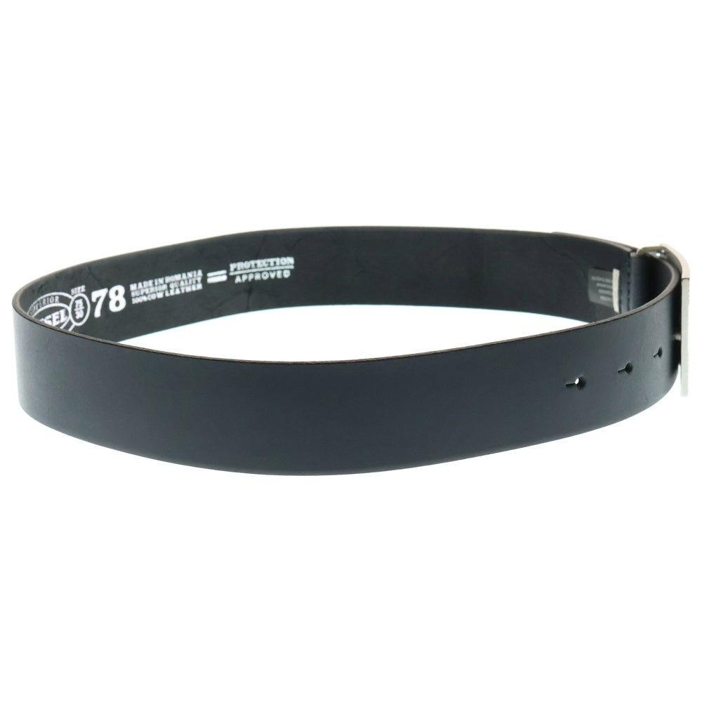 DIESEL(ディーゼル) ベルト ブラック レザー シルバー金具 X06193