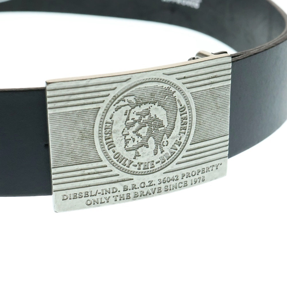 DIESEL(ディーゼル) ベルト ブラック レザー シルバー金具 X06193