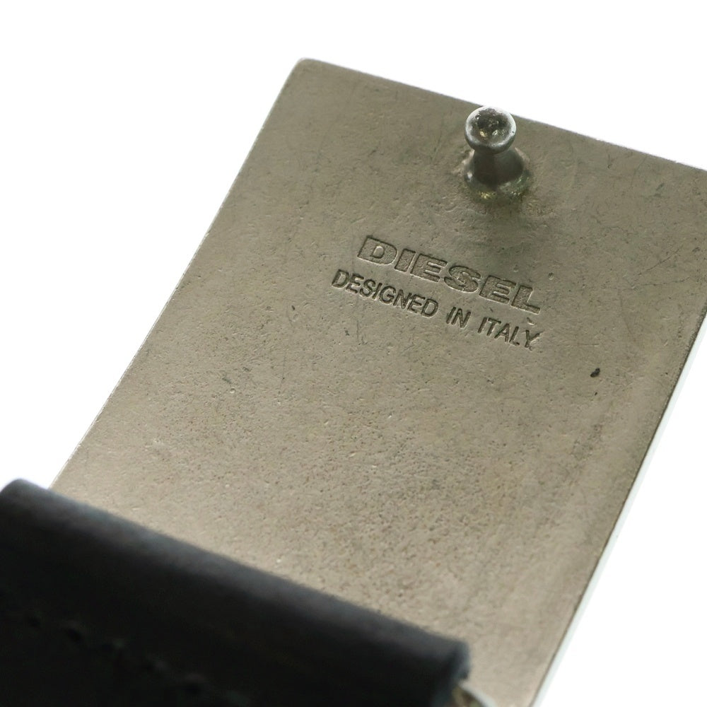DIESEL(ディーゼル) ベルト ブラック レザー シルバー金具 X06193