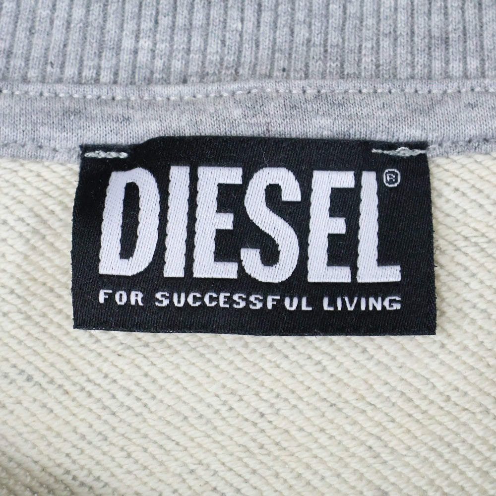 DIESEL(ディーゼル) ミラーロゴ 長袖スウェット グレー A00809