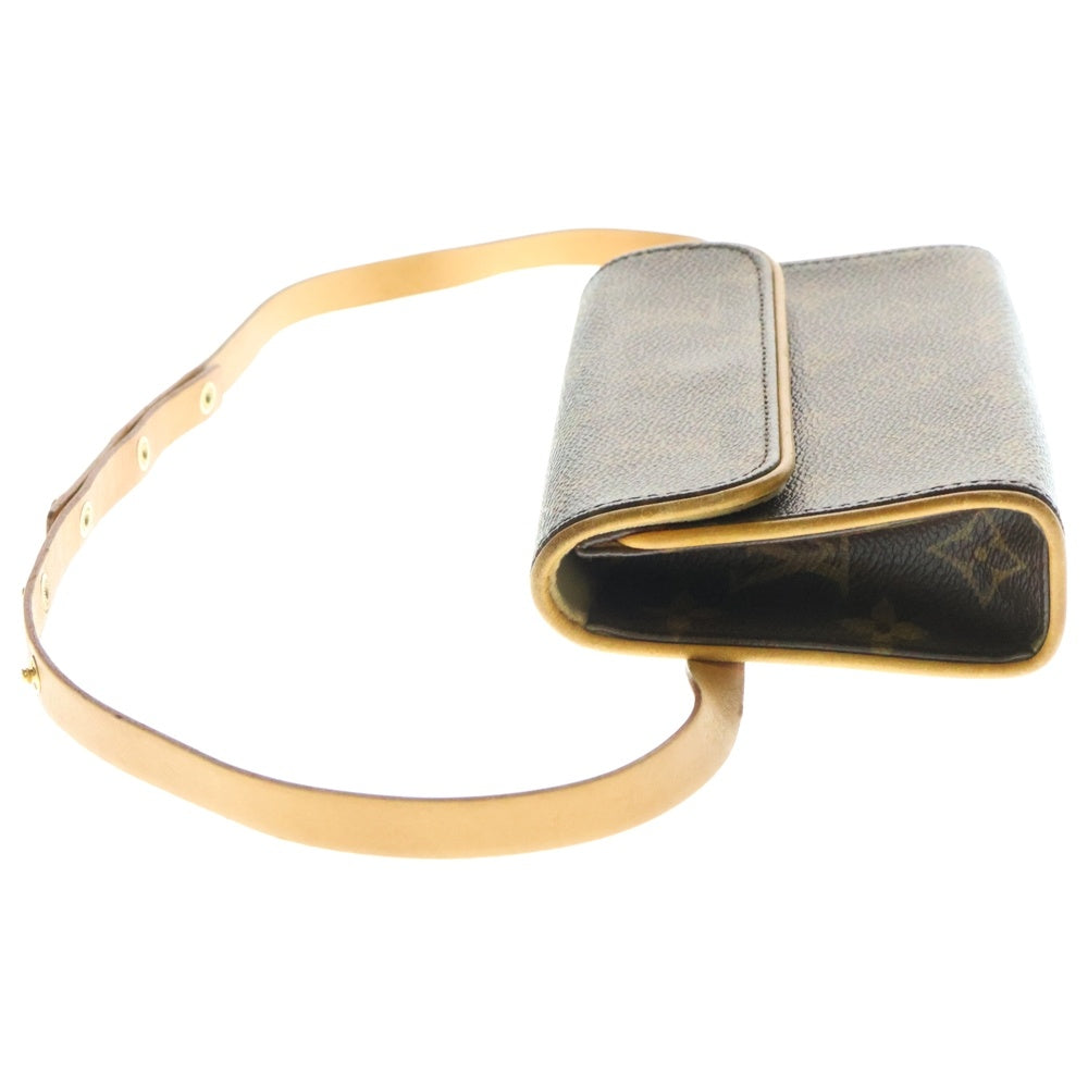 LOUIS VUITTON(ルイヴィトン) ポシェットフロランティーヌ モノグラム PVC レザー ウエストポーチ ボディバッグ ゴールド金具 ブラウン M51855