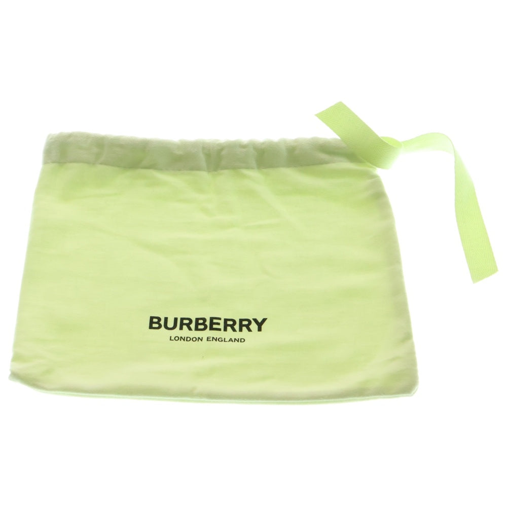 BURBERRY(バーバリー) TBロゴプレート ロビン モノグラムストライプ PVC レザー ショルダーバッグ ポーチ ポシェット ゴールド金具 ブラック/ブラウン