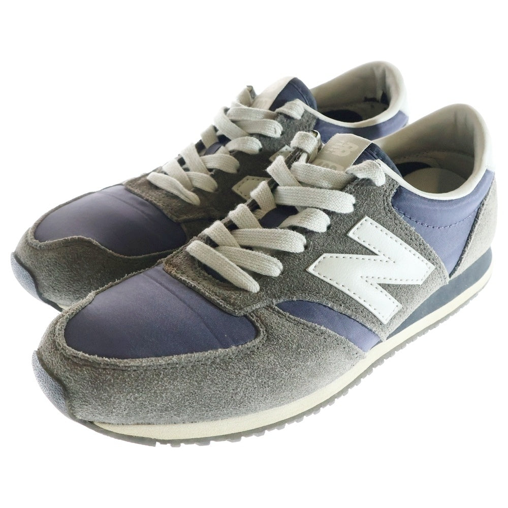 New Balance(ニューバランス) U420MAR スウェードレザー ローカットスニーカー グレー/ネイビー