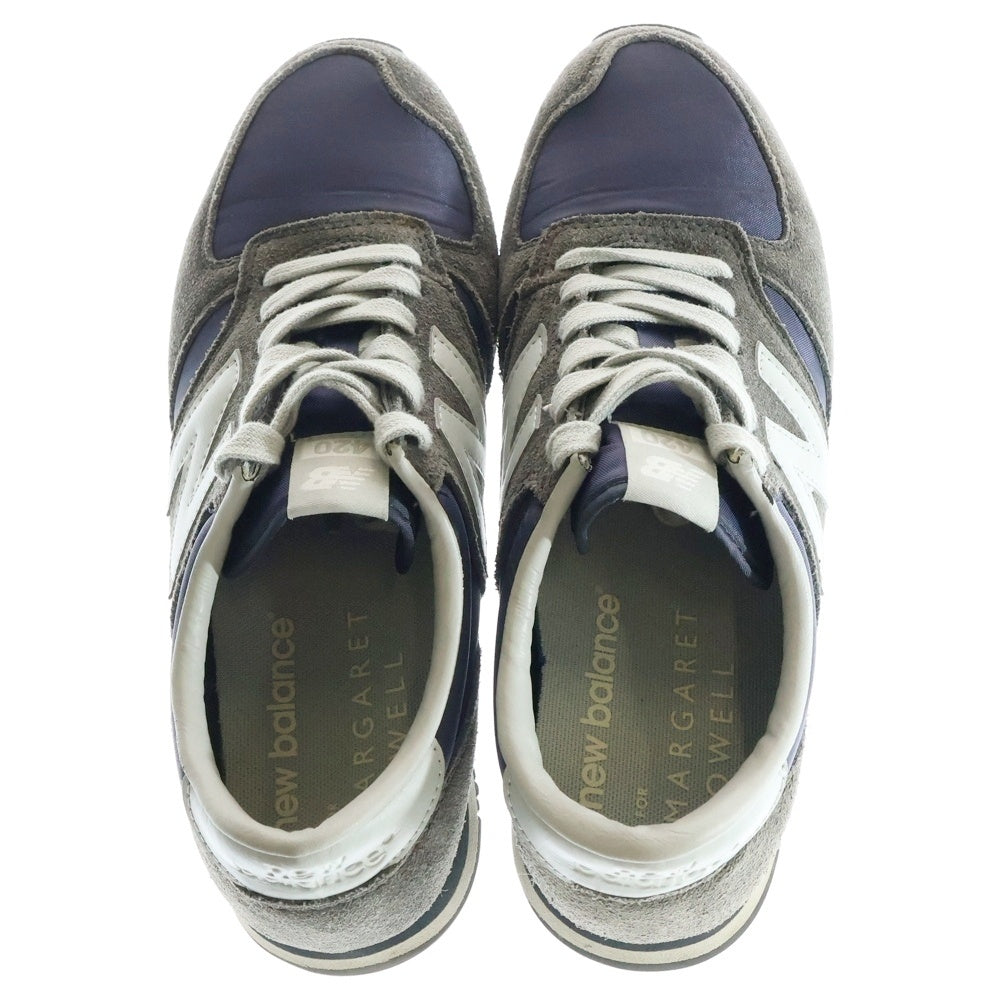 New Balance(ニューバランス) U420MAR スウェードレザー ローカットスニーカー グレー/ネイビー