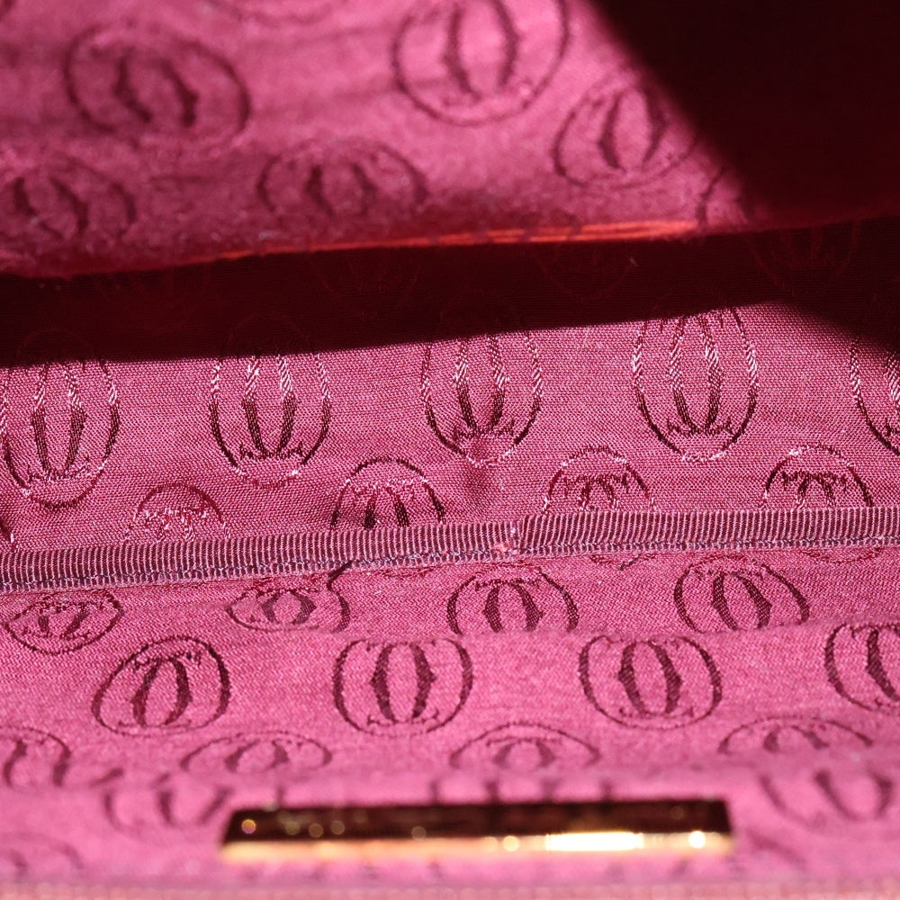 Cartier(カルティエ) マストライン ショルダーバッグ レッド ボルドー レザー ゴールド金具