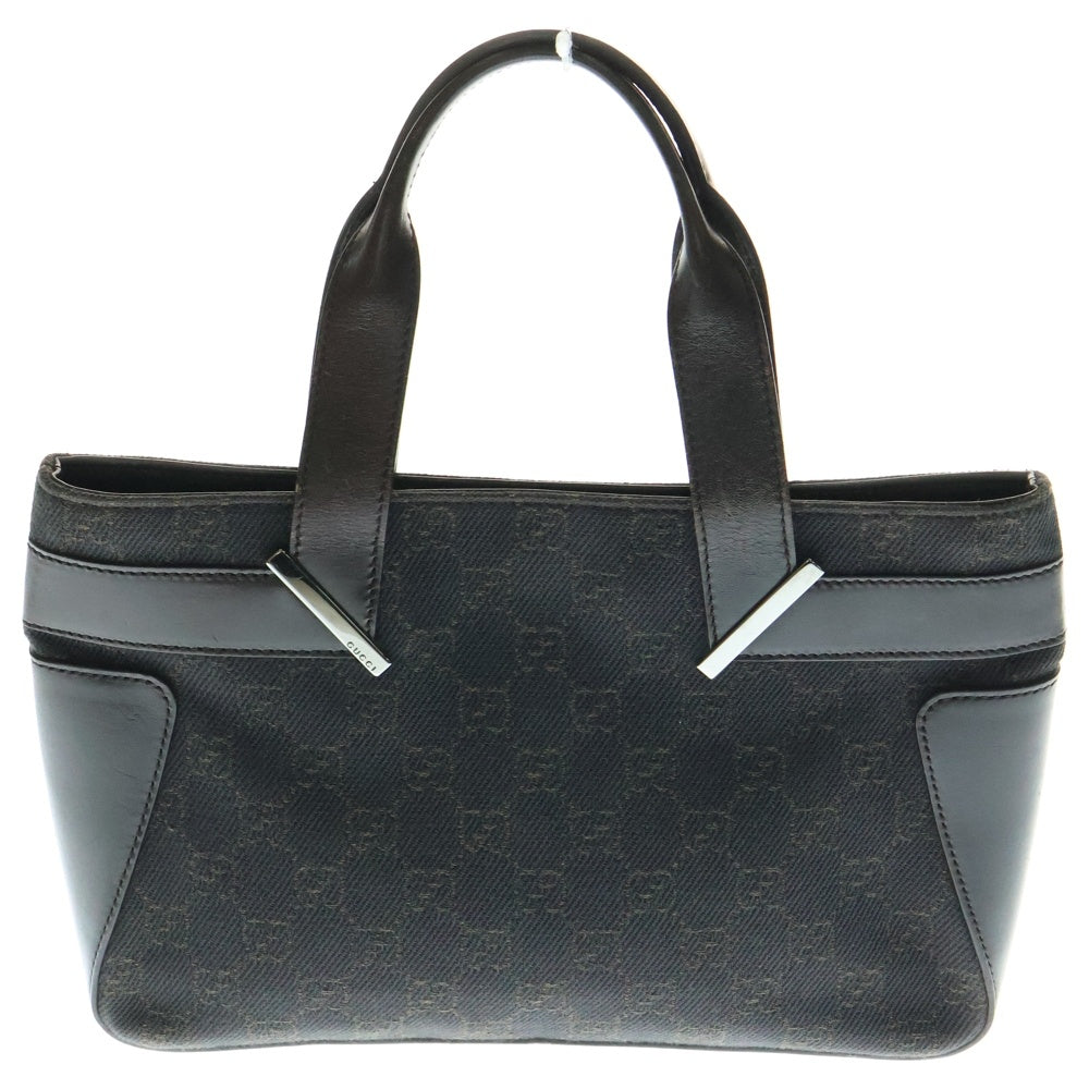 GUCCI(グッチ) GGキャンバス レザー切替キャンバスハンドバッグ ブラック レディース 73984