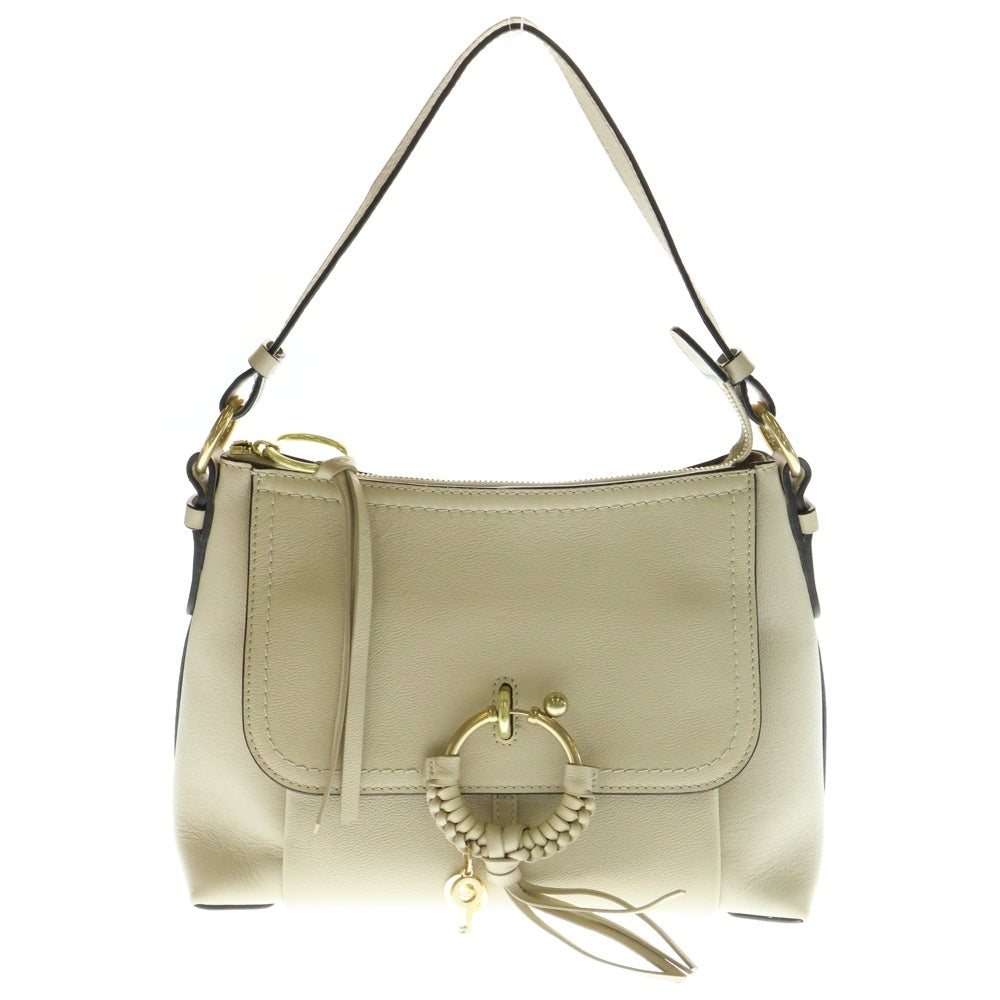 SEE BY CHLOE(シーバイクロエ) JOAN ジョアン 2WAY レザーハンドバッグ ショルダーバッグ ベージュ レディース