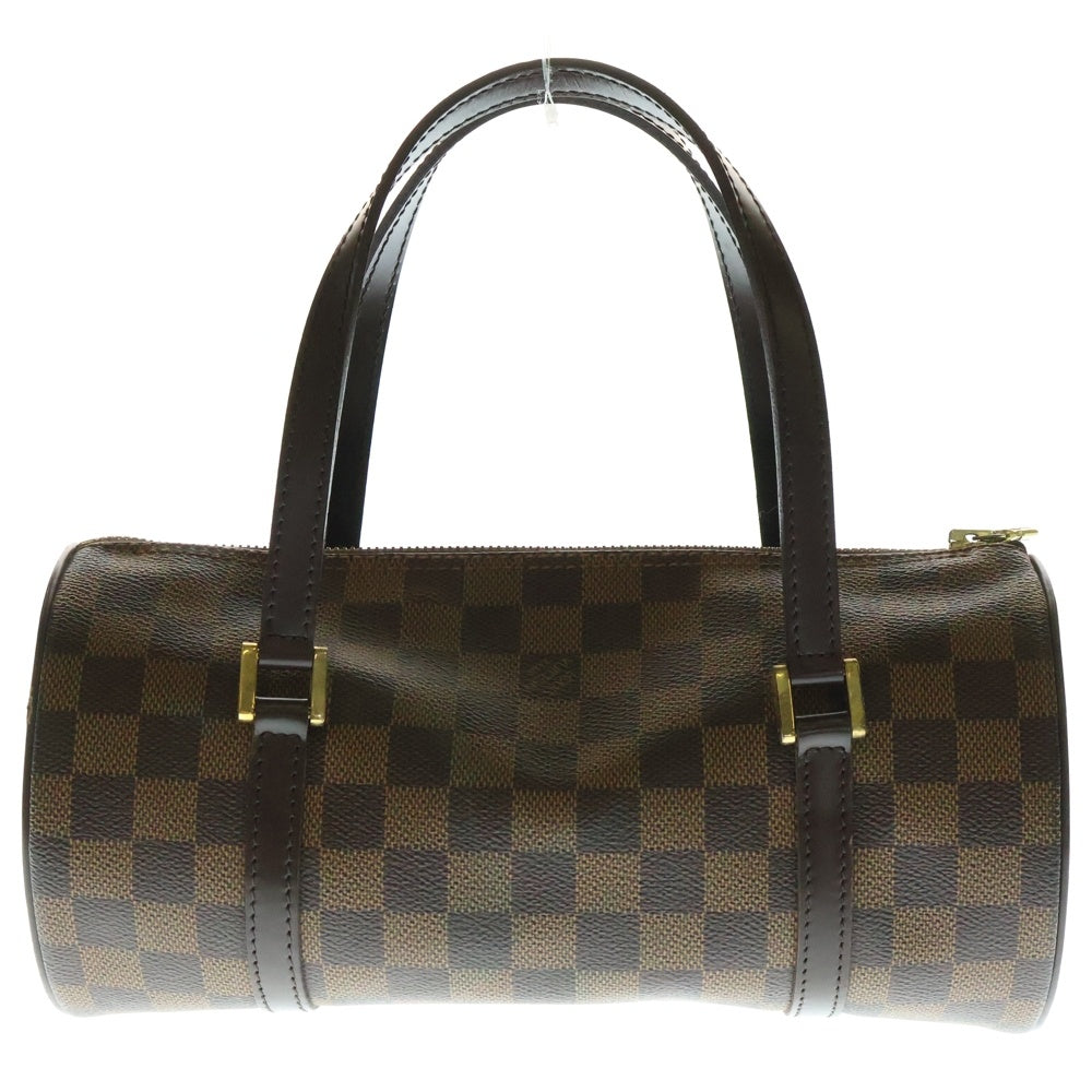 LOUIS VUITTON(ルイヴィトン) ダミエ パピヨン ハンドバッグ ミニボストンバッグ ブラウン レザー×PVC ゴールド金具 N51304