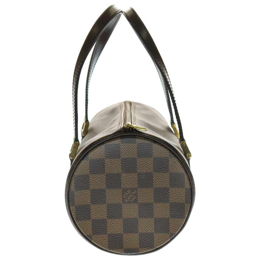 LOUIS VUITTON(ルイヴィトン) ダミエ パピヨン ハンドバッグ ミニボストンバッグ ブラウン レザー×PVC ゴールド金具 N51304
