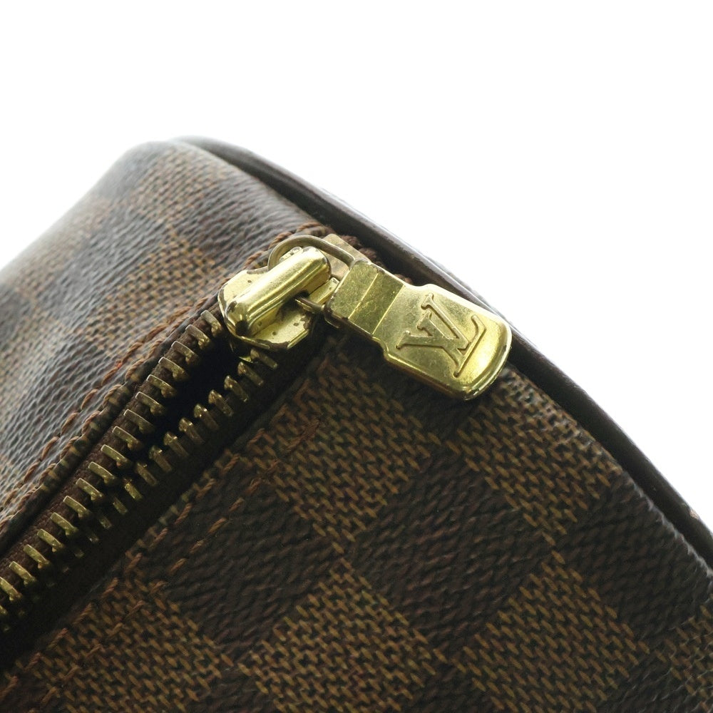 LOUIS VUITTON(ルイヴィトン) ダミエ パピヨン ハンドバッグ ミニボストンバッグ ブラウン レザー×PVC ゴールド金具 N51304