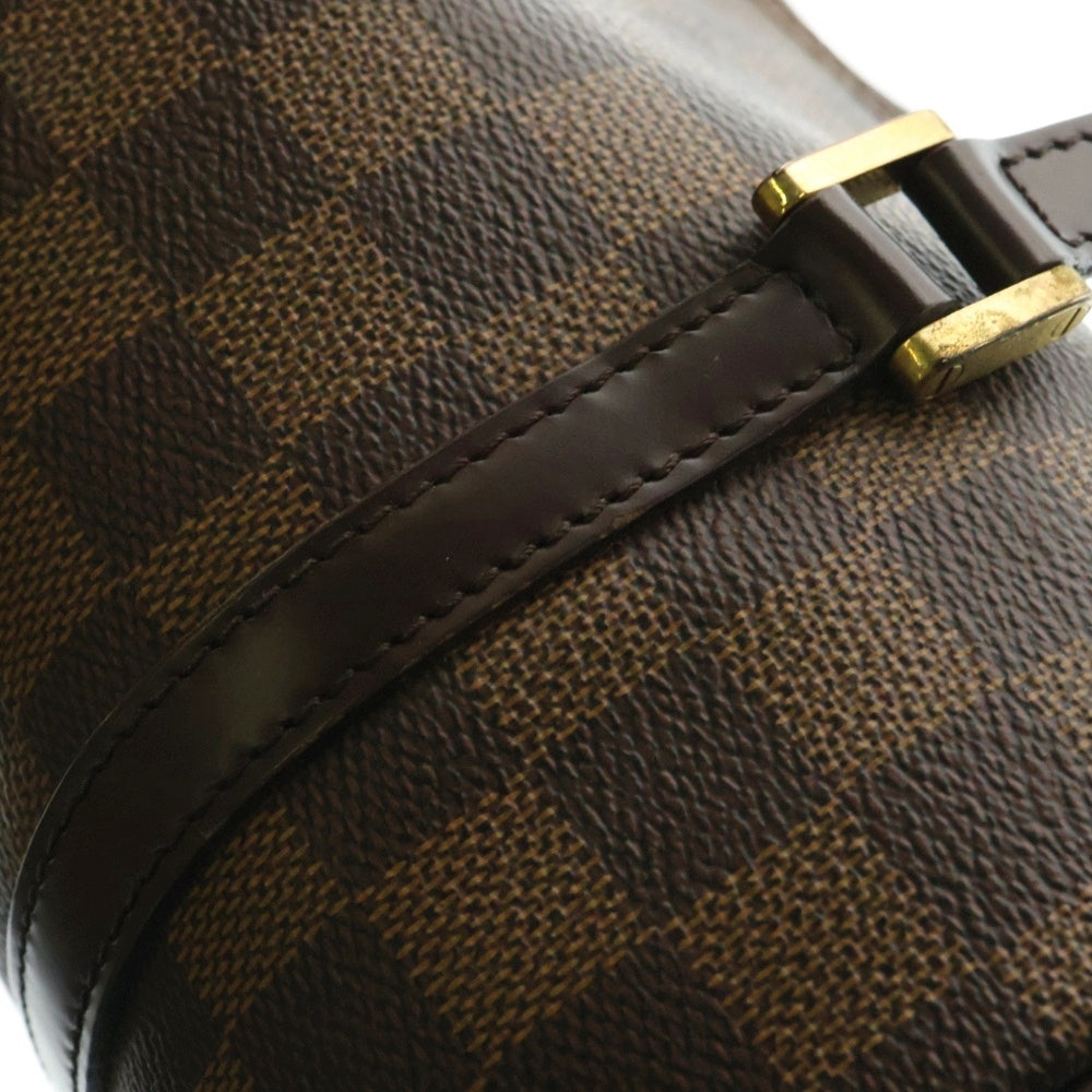 LOUIS VUITTON(ルイヴィトン) ダミエ パピヨン ハンドバッグ ミニボストンバッグ ブラウン レザー×PVC ゴールド金具 N51304