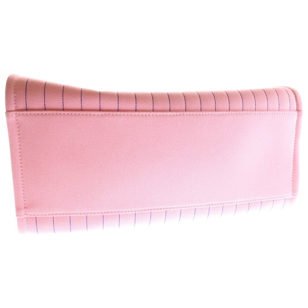 CHANEL(シャネル) ドーヴィルGM ピンク チェーン トートバッグ ハンドバッグ キャンバス×レザー シルバー金具 A66941