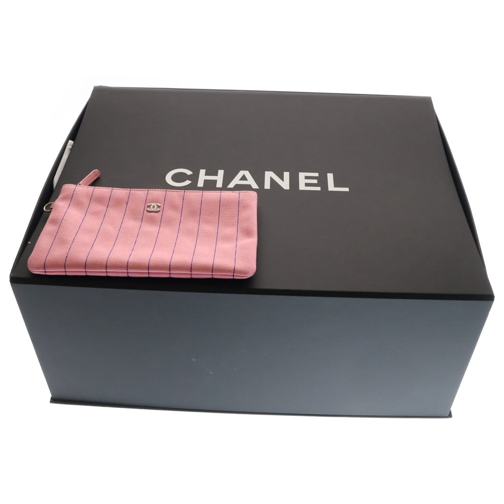 CHANEL(シャネル) ドーヴィルGM ピンク チェーン トートバッグ ハンドバッグ キャンバス×レザー シルバー金具 A66941
