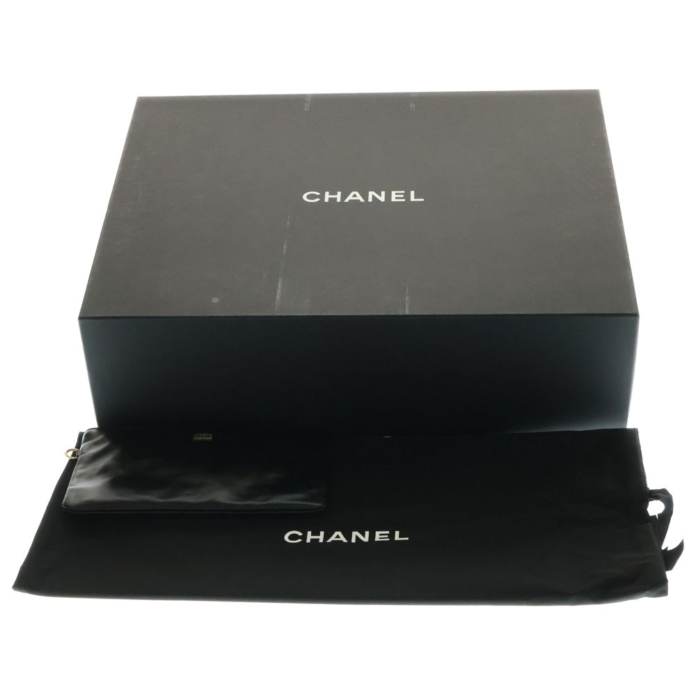 CHANEL(シャネル) ココマーク シャネル22 ミディアム カーフスキン ポーチ付レザーチェーンショルダーバッグ ブラック レディース