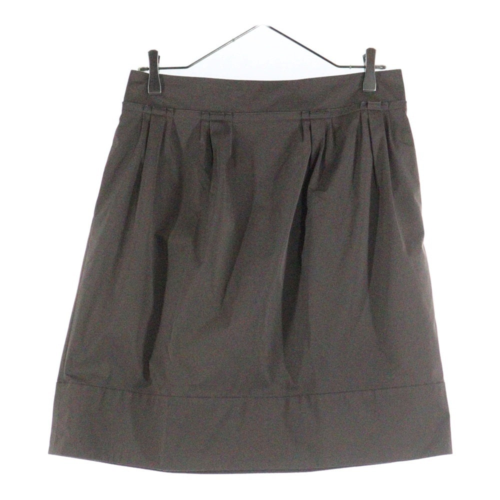 FOXEY(フォクシー) ギャザーデザイン フレア ミニスカート ブラウン レディース