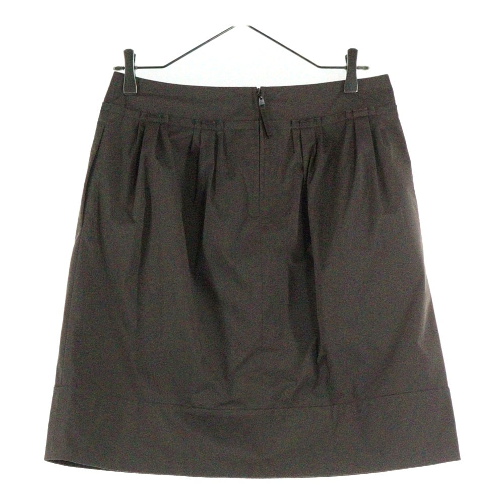 FOXEY(フォクシー) ギャザーデザイン フレア ミニスカート ブラウン レディース