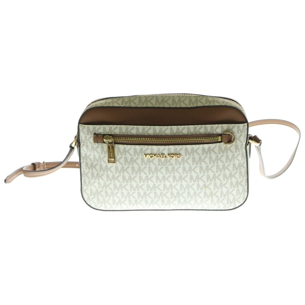 MICHAEL KORS(マイケルコース) ショルダーバッグ PVC ホワイト/ブラウン 〇
