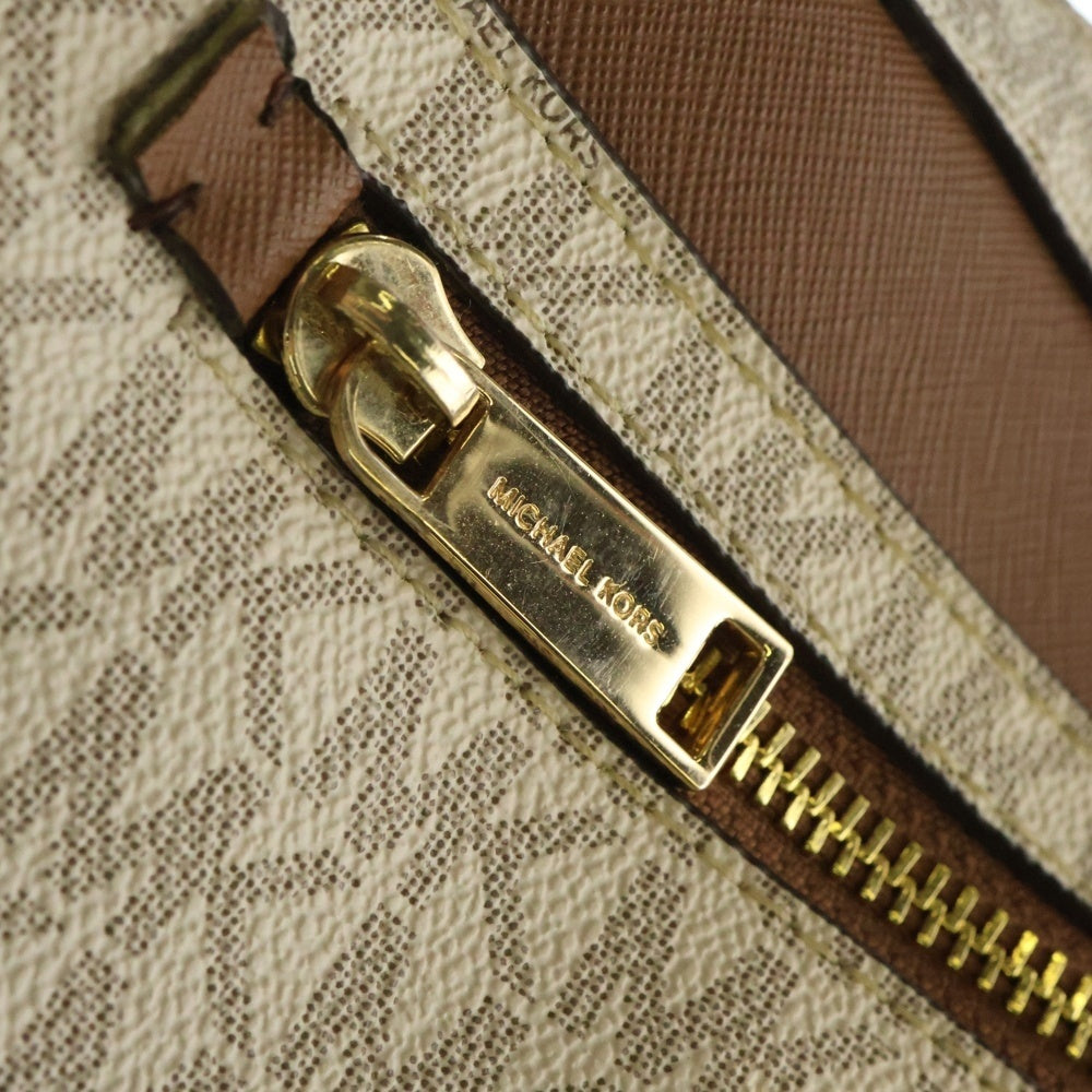 MICHAEL KORS(マイケルコース) ショルダーバッグ PVC ホワイト/ブラウン 〇