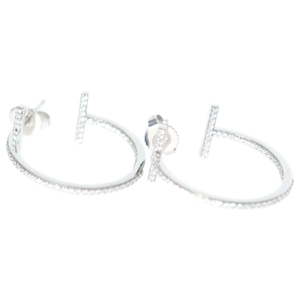 TIFFANY&Co(ティファニー) Tワイヤー ダイヤフープピアス K18 Au750 WG ホワイトゴールド