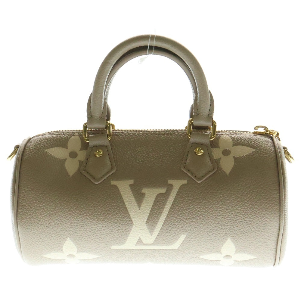 LOUIS VUITTON(ルイヴィトン) アンプラント パピヨンBB トゥルトレールクレーム 2wayハンドバッグ ショルダーバッグ ブラウン レザーRFID M46031