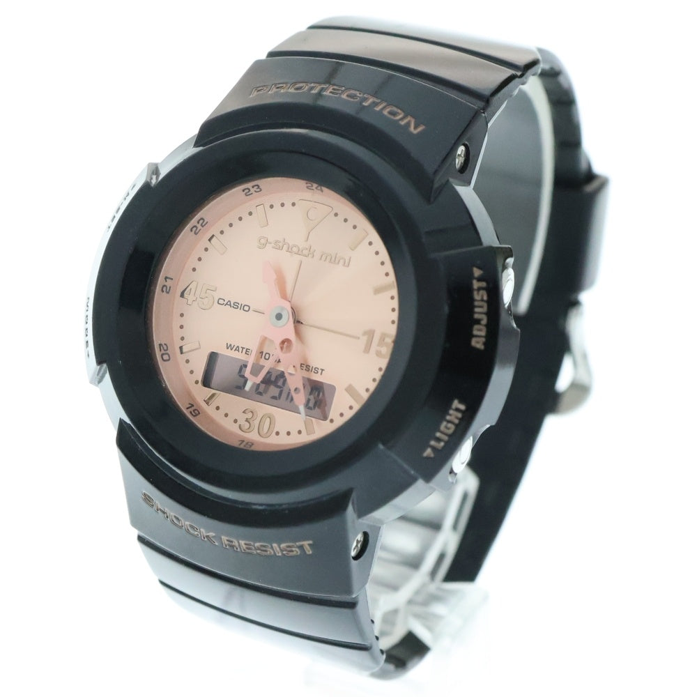 CASIO G-SHOCK(カシオ ジーショック) CASIO G-SHOCK MINI カシオ ジーショック ミニ ピンクゴールド文字盤 クォーツウォッチ 腕時計 ブラック 〇