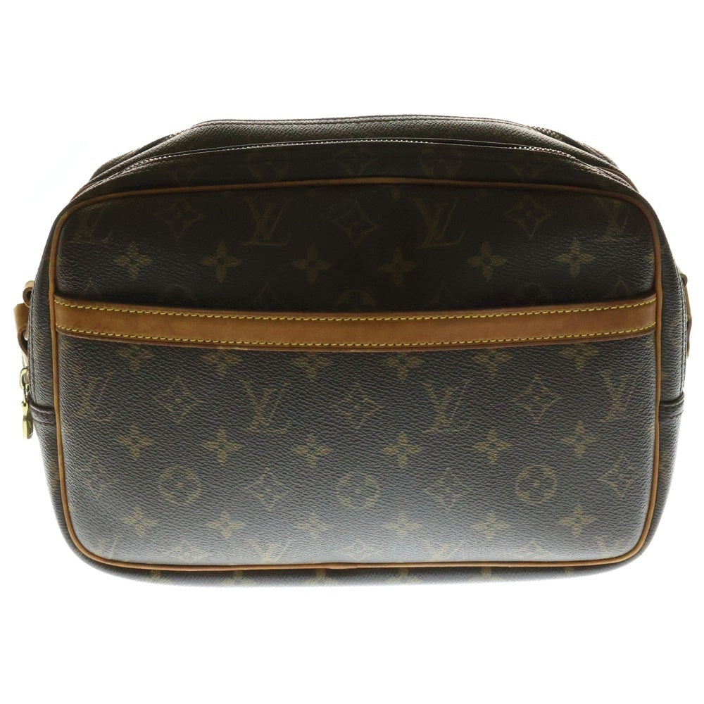 LOUIS VUITTON(ルイヴィトン) リポーターPM モノグラム PVC レザー ショルダーバッグ ゴールド金具 ブラウン M45254