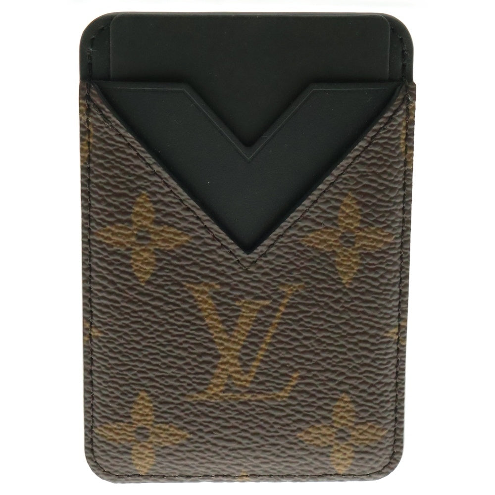 LOUIS VUITTON(ルイヴィトン) モノグラムマカサー ポルトカルトマグネット レザーカードケース パスケース 名刺入れ ブラウン M13185 レディース