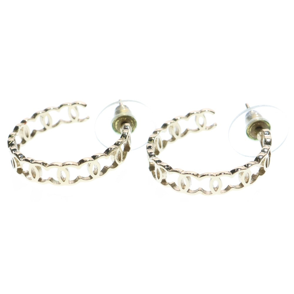 CHANEL(シャネル) ココマーク チェーンフープピアス ゴールド レディース 22V