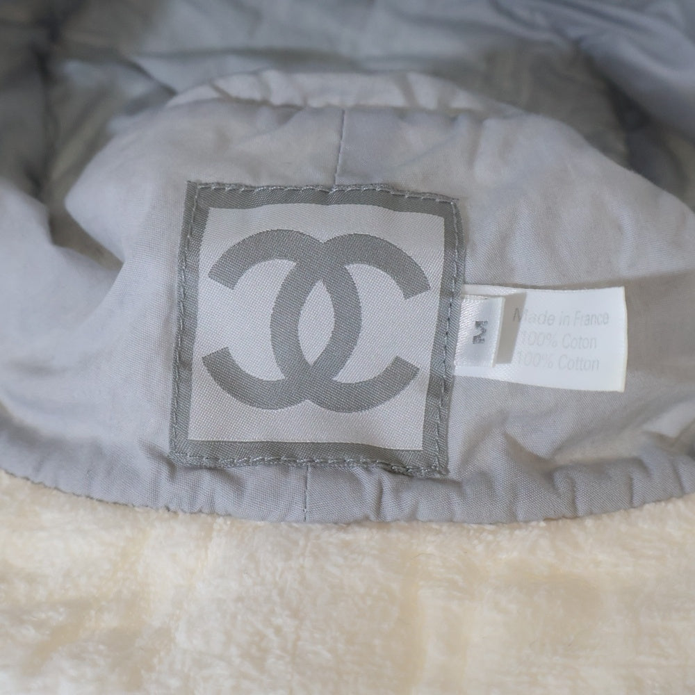 CHANEL(シャネル) ココマーク パイル地コットンバケットハット 帽子 ホワイト レディース