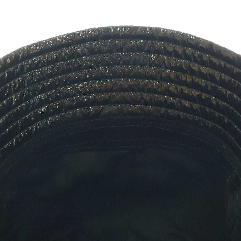 CHANEL(シャネル) ココマーク パテント切替ツイードバスケットハット 帽子 ブラック レディース