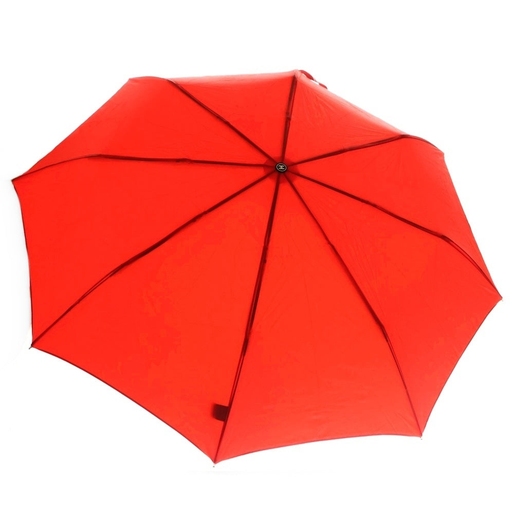 CHANEL(シャネル) ココマーク マトラッセ柄 折りたたみ傘 レッド/ブラック レディース