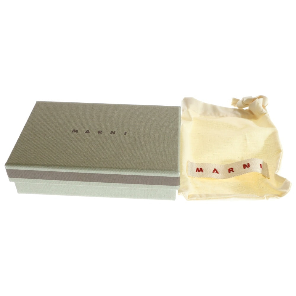 MARNI(マルニ) フラグメントケース カードケース 名刺入れ 小物入れ ブルー×グレー レザー ゴールド金具