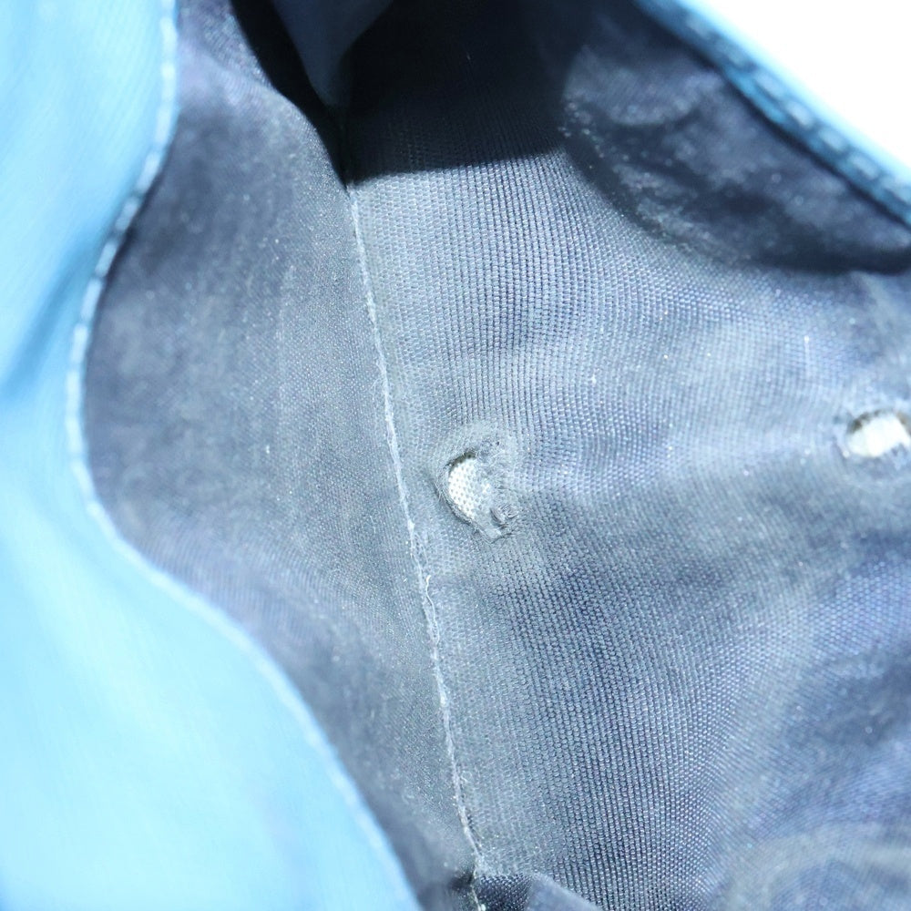 PRADA(プラダ) サフィアーノ コンパクトウォレット 二つ折り財布 コインケース ブルー ゴールド金具 レザー 1M0204