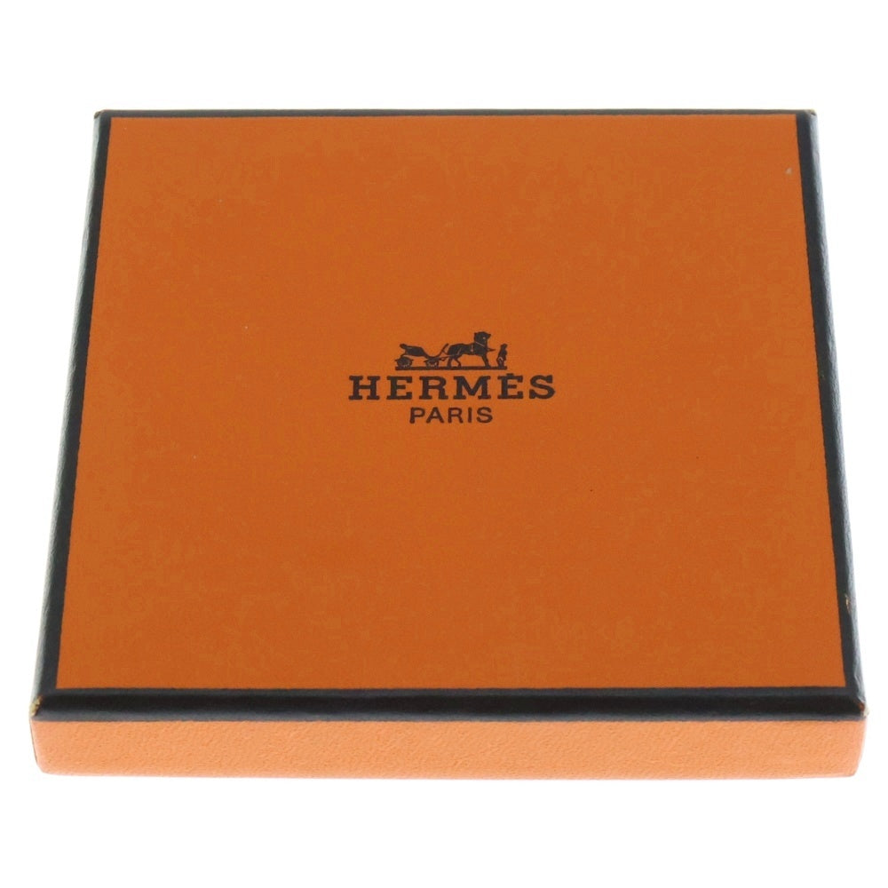 HERMES(エルメス) ジャンボブレスレット ブラック×グレー ゴールド金具 レザー