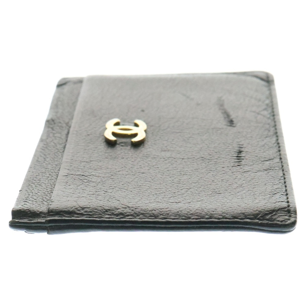 CHANEL(シャネル) ココマーク カードケース 名刺入れ ブラック ゴールド金具 レザー レディース