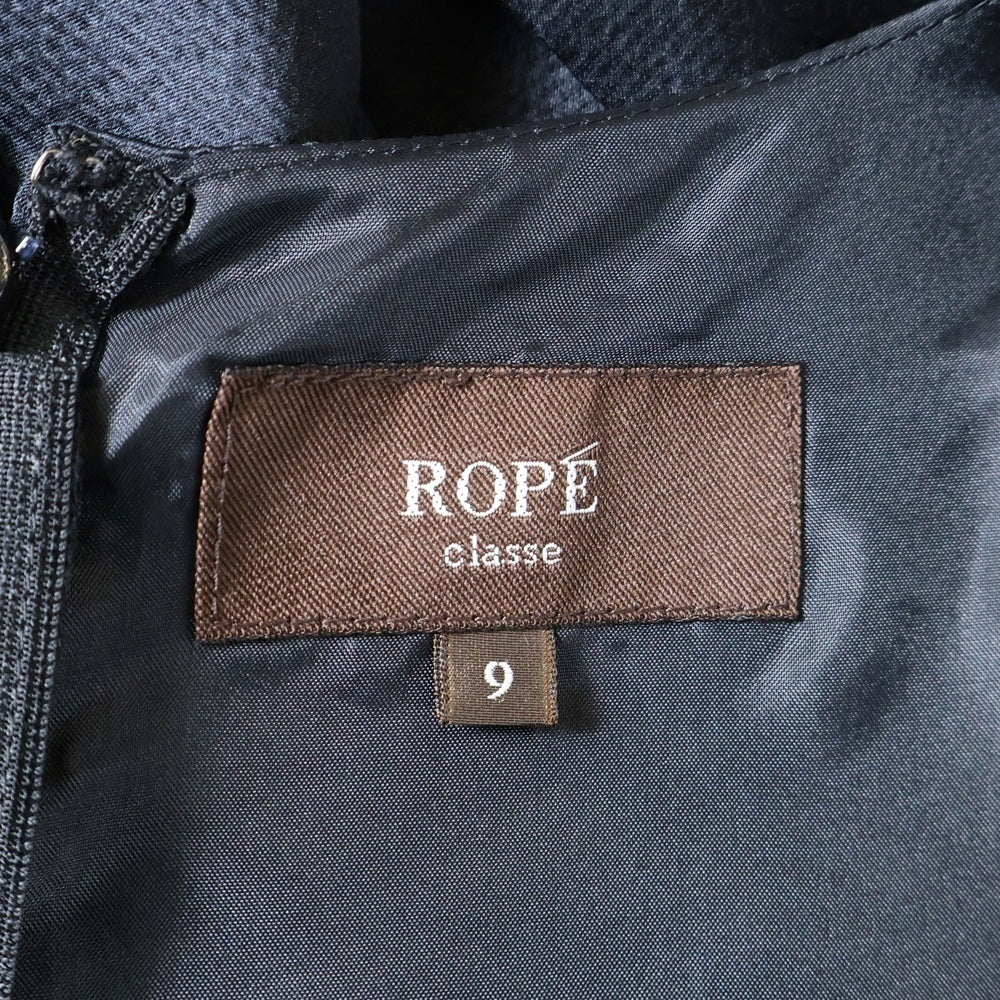 ROPE(ロペ) インナー付ノースリーブシルクワンピース ブラック レディース