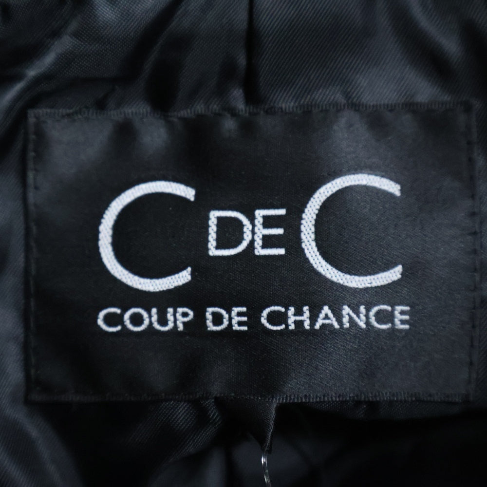 NO BRAND(ノーブランド) メルトンウール トレンチ ロングコート ブラック レディース