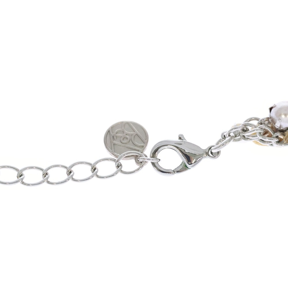 BEAUTY&YOUTH UNITED ARROWS(ビューティーアンドユースユナイテッドアローズ) フェイクパール ビーズ ビジュー装飾 チョーカー ネックレス ホワイト/ピンク レディース