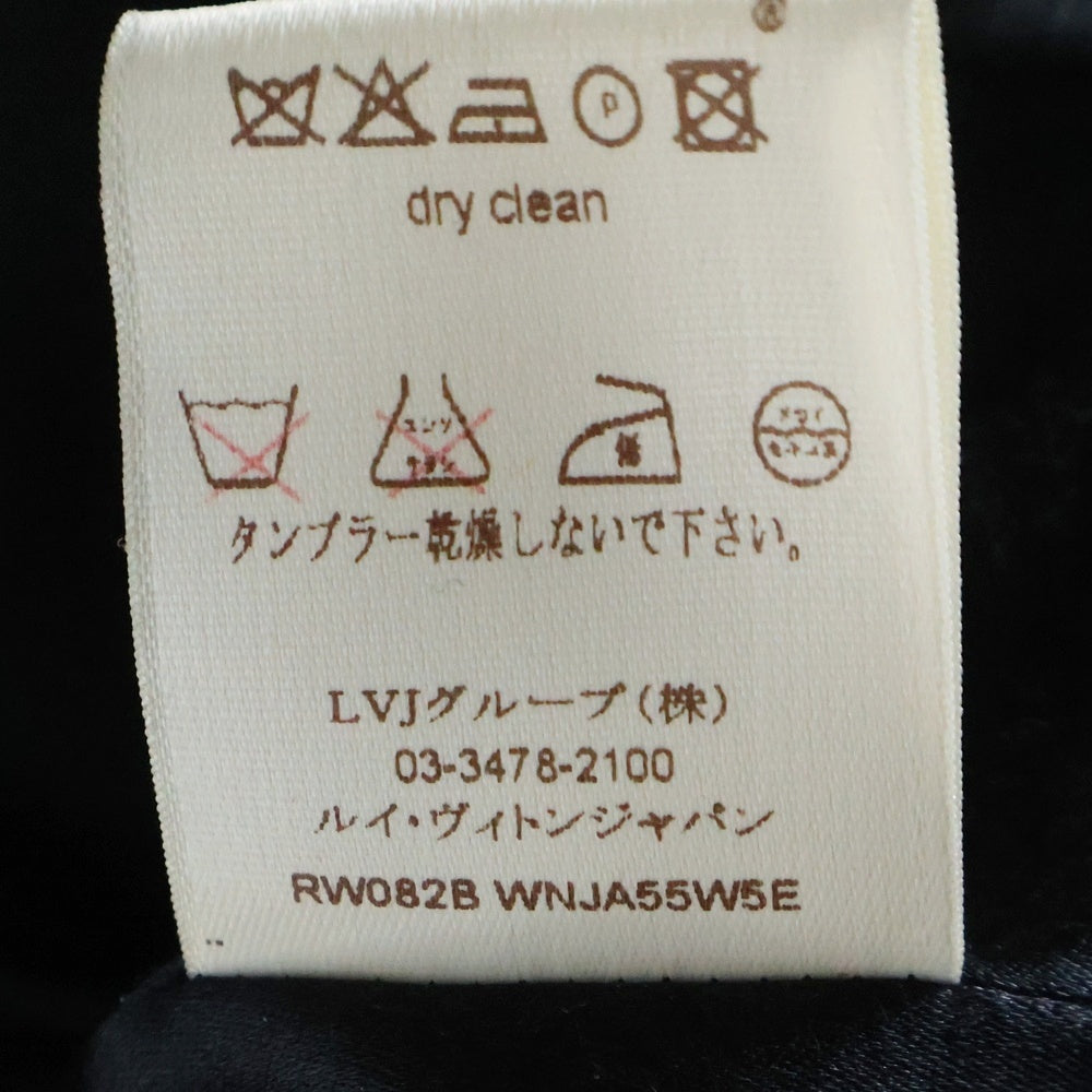 LOUIS VUITTON(ルイヴィトン) 変形 ギャザーデザイン ビッグフード ウール ジップアップ ジャケット パーカー ブラック レディース RW082B WNJA55W5E