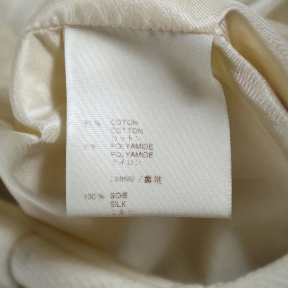 LOUIS VUITTON(ルイヴィトン) 06SS フラワージャガード総柄 ナイロン混 コットン スナップボタン コート ホワイト レディース RW061A WICO07CK7