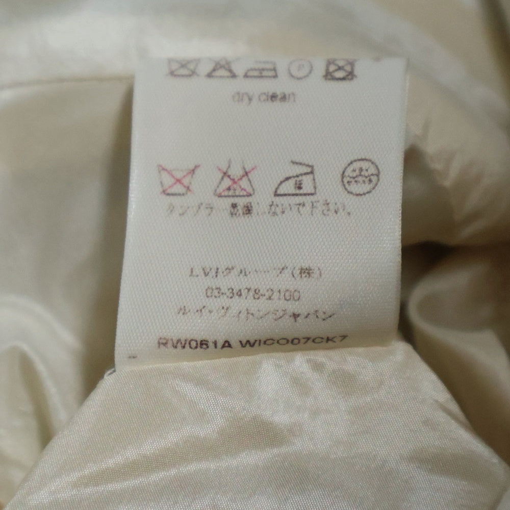 LOUIS VUITTON(ルイヴィトン) 06SS フラワージャガード総柄 ナイロン混 コットン スナップボタン コート ホワイト レディース RW061A WICO07CK7