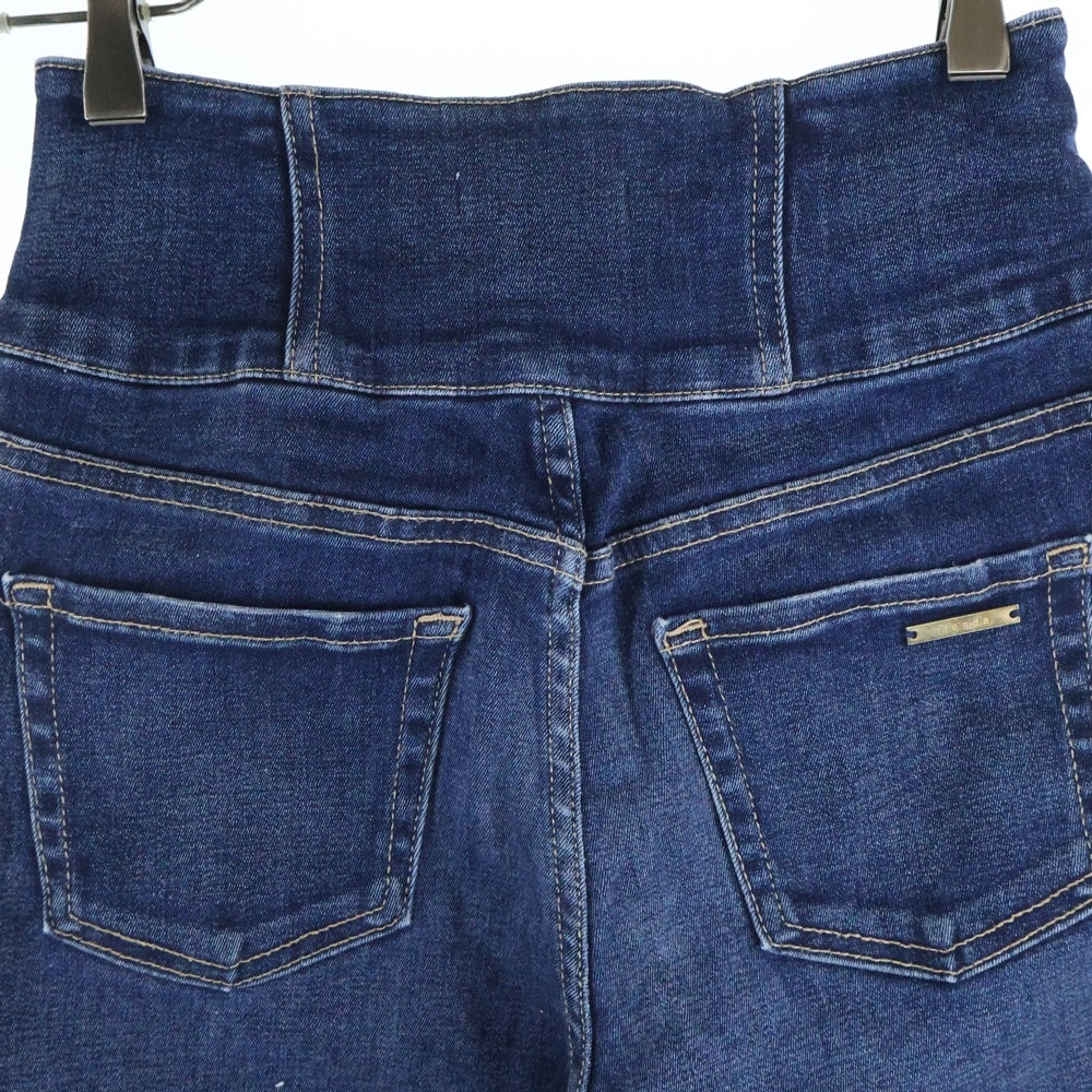 rienda(リエンダ) ウォッシュ加工 ハイライズ スリムスキニー ストレッチ デニムパンツ ジーンズ インディゴ レディース