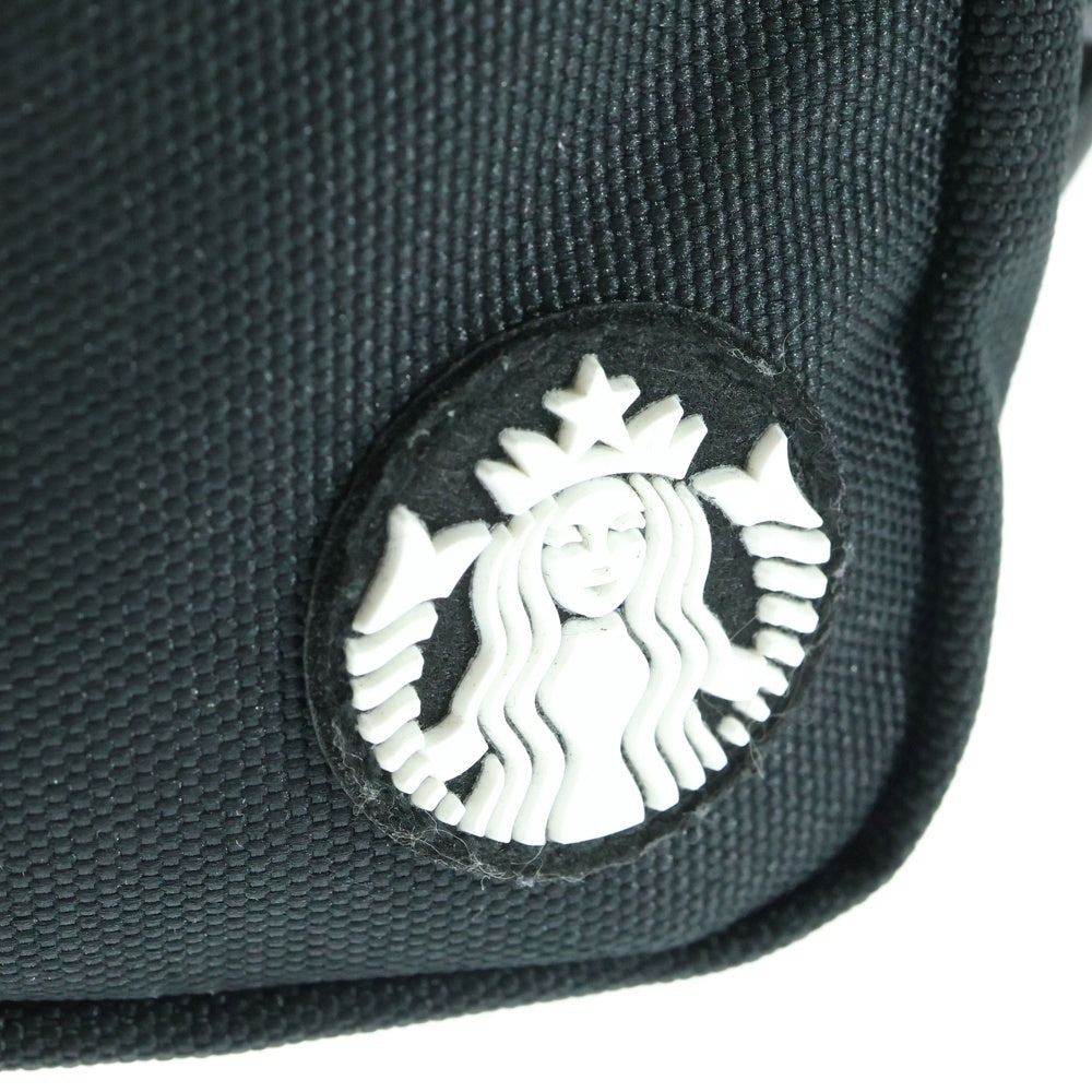 NEW ERA(ニューエラ) ×STARBUCKS スターバックス ラバーロゴ ナイロン ミニ ショルダーバッグ ポーチ ブラック