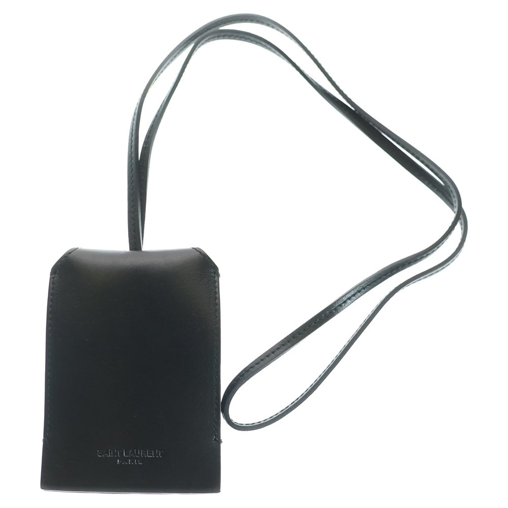 SAINT LAURENT PARIS(サンローランパリ) クロシェット キーリング キーケース ブラック レザー