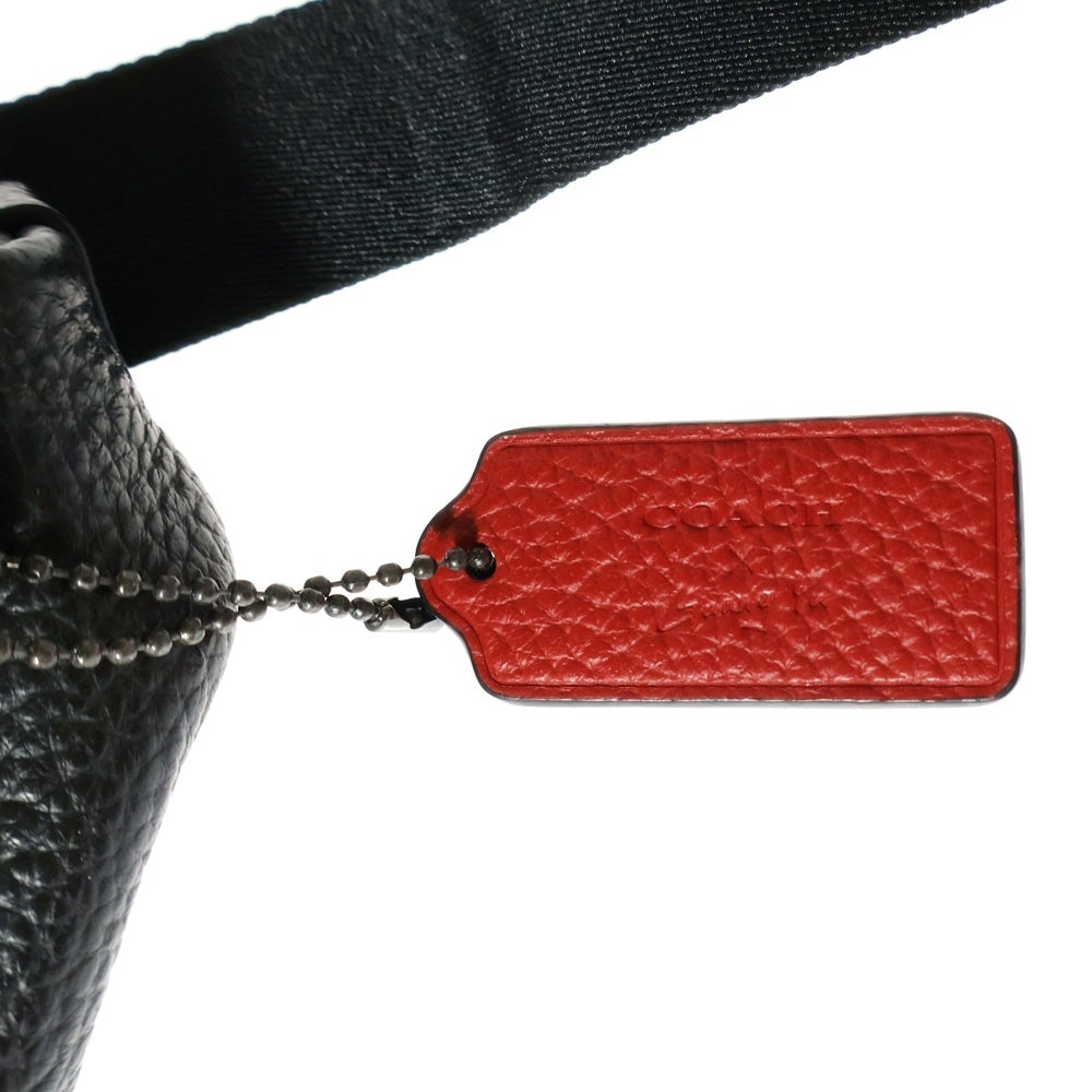 COACH(コーチ) ×Guang Yu グワンユー レザーベルトバッグ ボディバッグ ショルダーバッグ ブラック×レッド