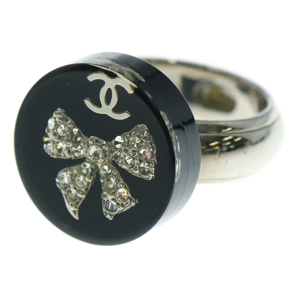 CHANEL(シャネル) ココマーク ラインストーン リボン リング 指輪