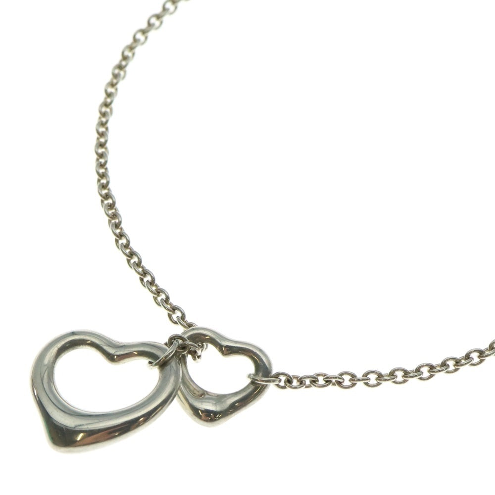 TIFFANY&Co(ティファニー) ラリアット ダブル ツインオープンハート チェーン ネックレス シルバー