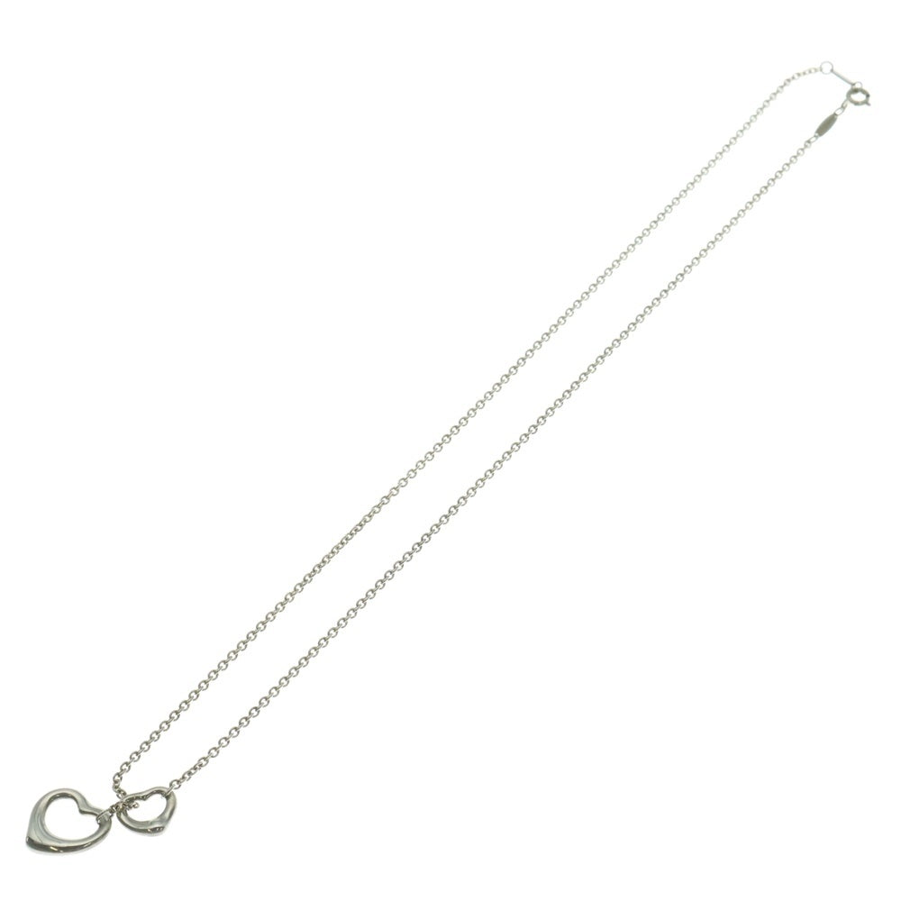 TIFFANY&Co(ティファニー) ラリアット ダブル ツインオープンハート チェーン ネックレス シルバー