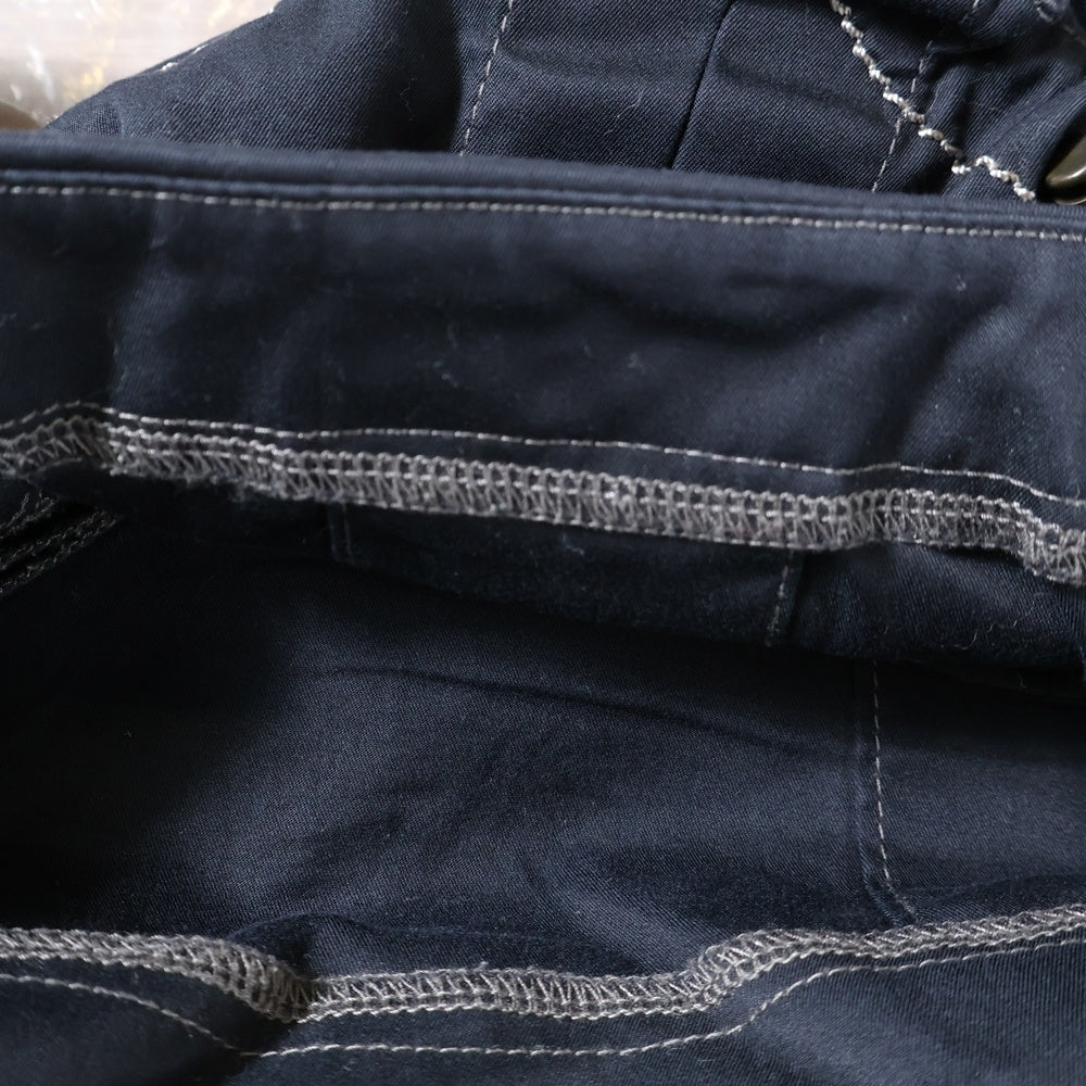 BURBERRY BLUE LABEL(バーバリーブルーレーベル) ロゴ刺繍 バーバリーチェック ステッチショートパンツ ハーフパンツ ブラック レディース
