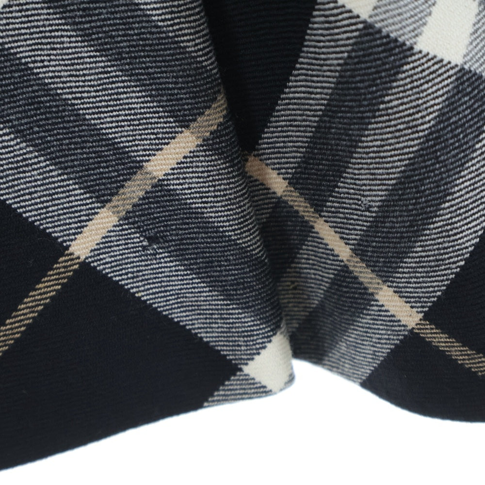 BURBERRY BLUE LABEL(バーバリーブルーレーベル) バーバリーチェック ベルト付ウールノースリーブワンピース ブラック/ベージュ レディース